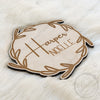 6"" Engraved Wreath Name Sign